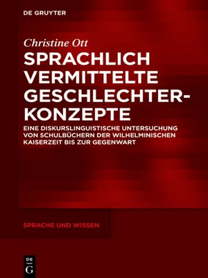 cover image of Sprachlich vermittelte Geschlechterkonzepte